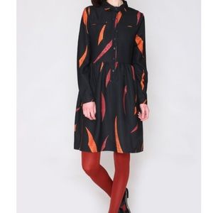 Pepaloves Black Long Sleeve Shirt Dress Size XS